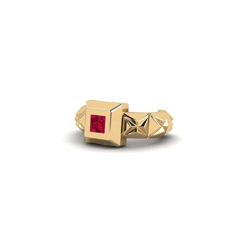 Rubis Boucle d'oreille femme Kokonga