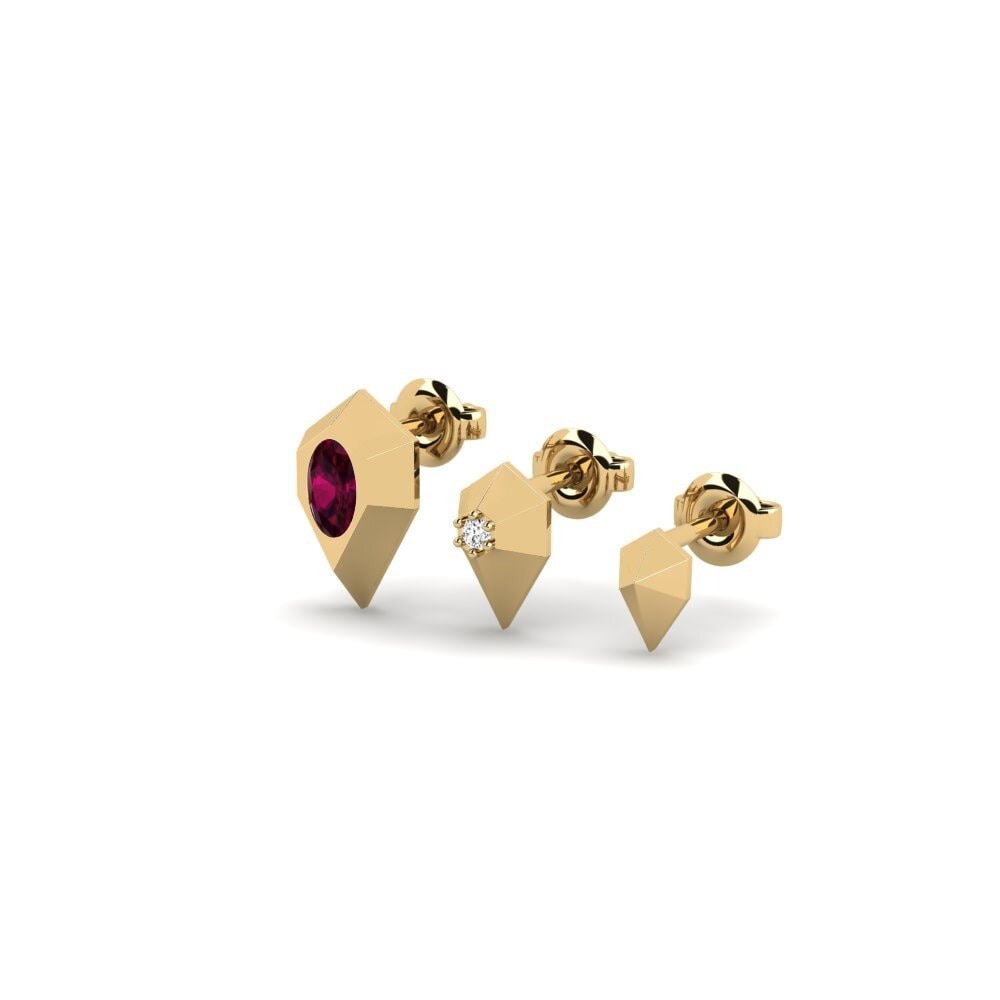 Granate Rhodolite Pendiente de mujer Komadugu - SET