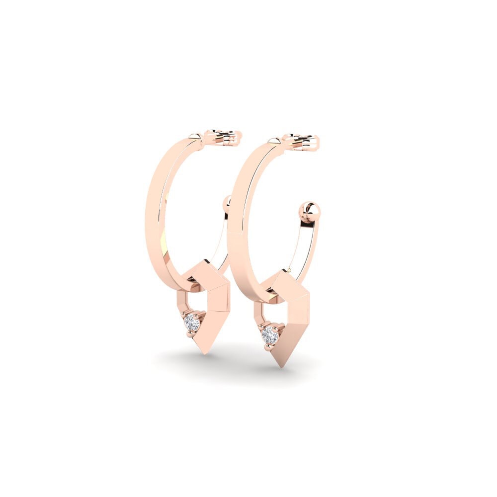 14k Rose Gold Women's Earring Komatidete