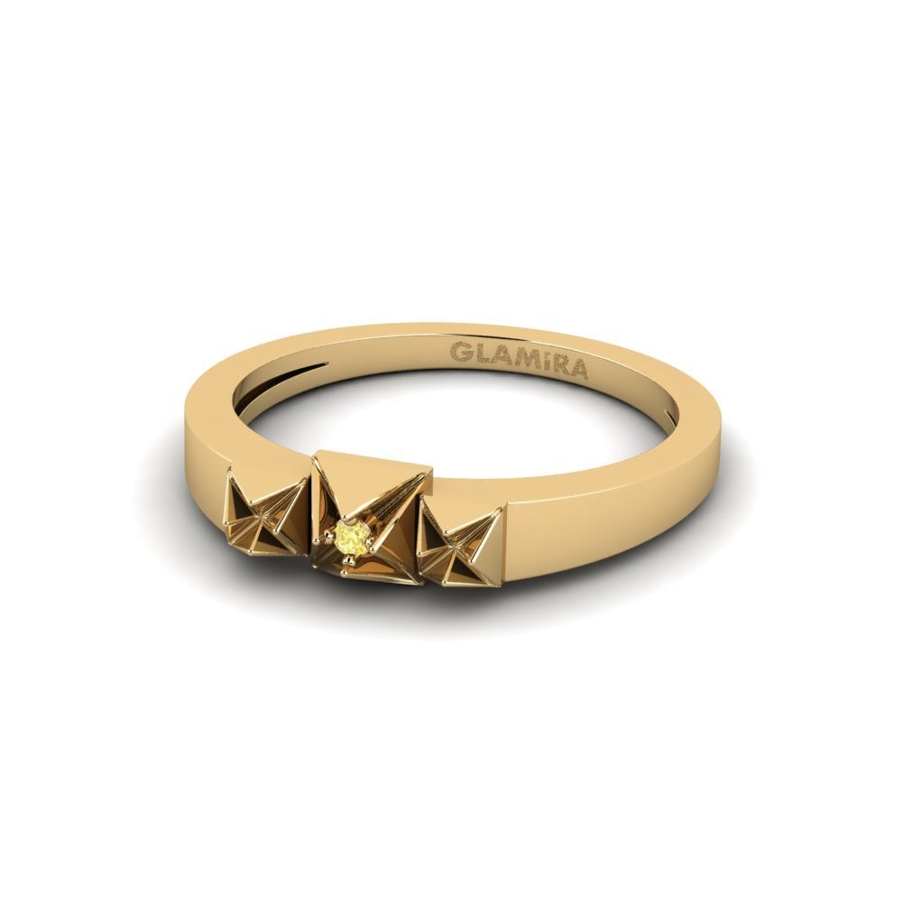 Zafiro amarillo Anillo meñique Kuchu