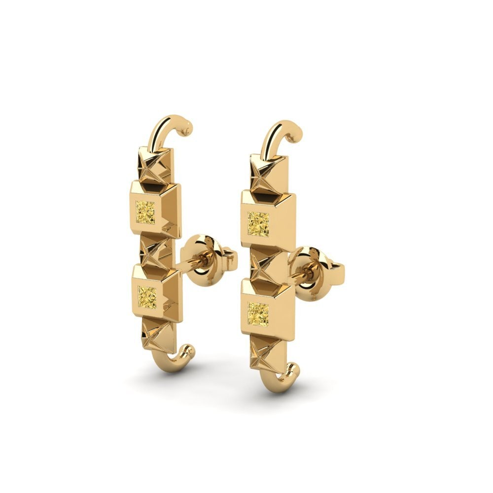 Yellow Diamond Women's Earring Kwen