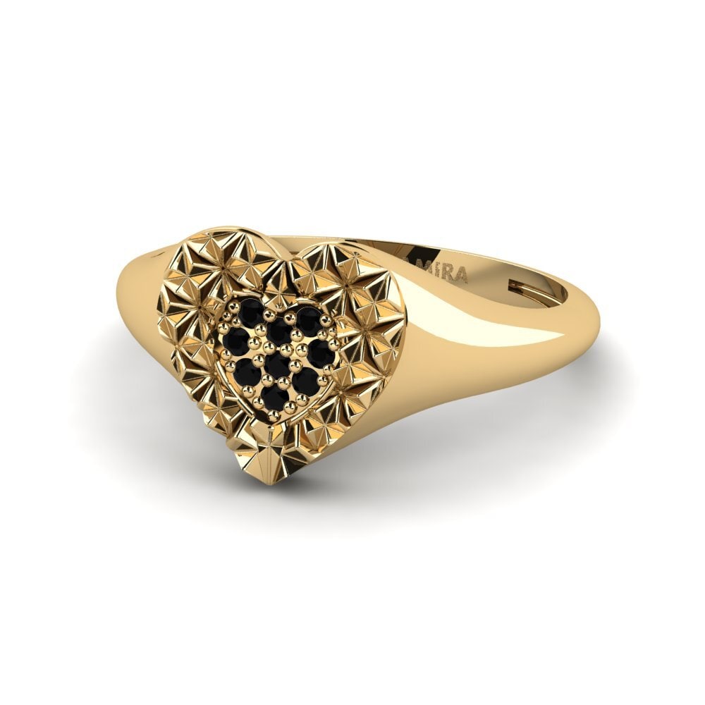 Zafiro negro Anillo Balas