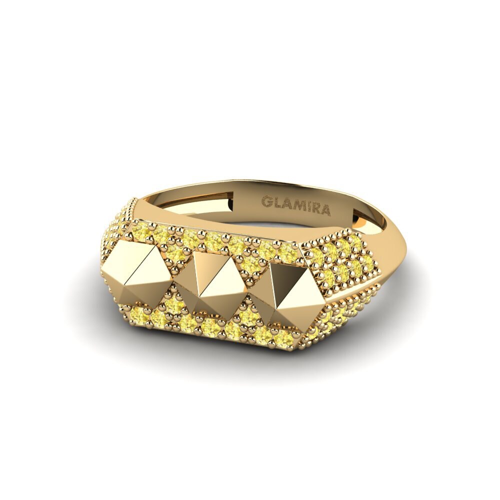 Zafiro amarillo Anillo meñique Jiwata