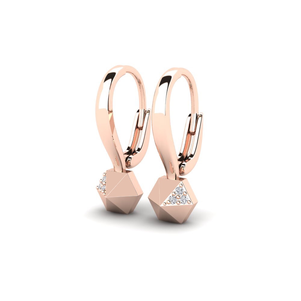 14k Rose Gold Women's Earring Povezan