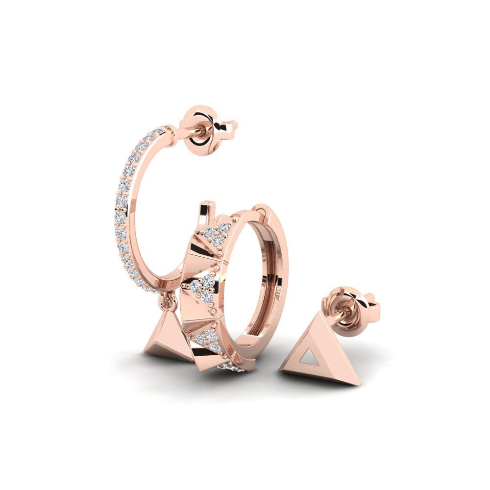 14k Rose Gold Women's Earring Sowerby - SET