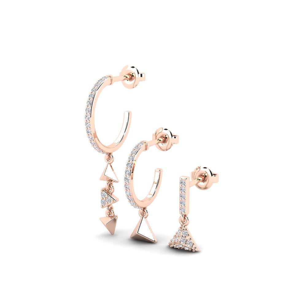 14k Rose Gold Women's Earring Wilditch - SET