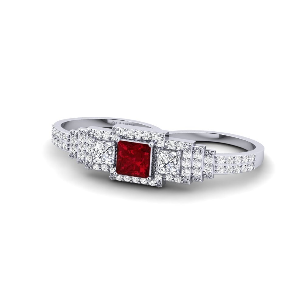 Circonita Roja Anillo Aliran