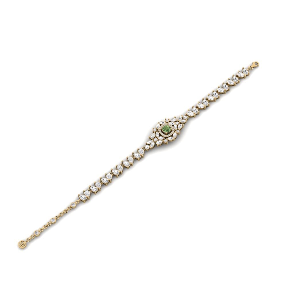 Zafiro Verde Pulsera de Mujer Alnair