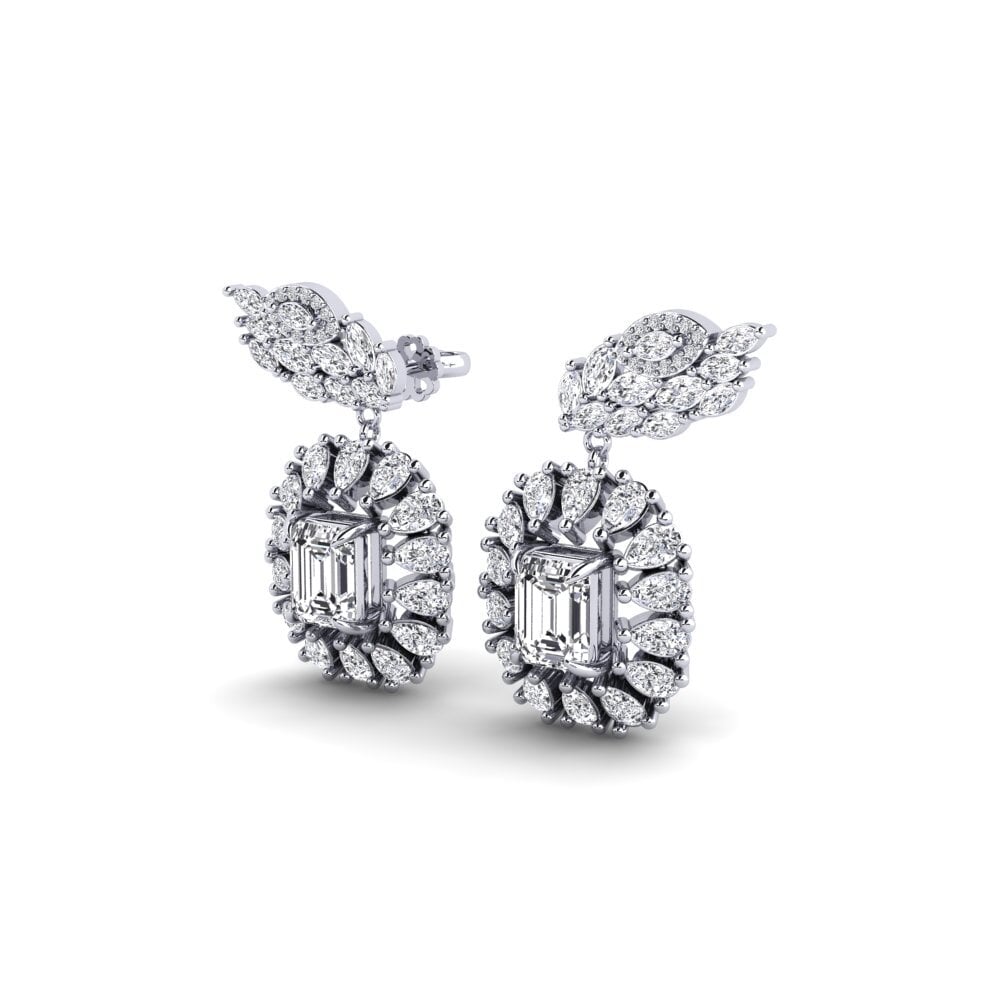 Paladio 950 Diamante Pendiente de mujer Banjir