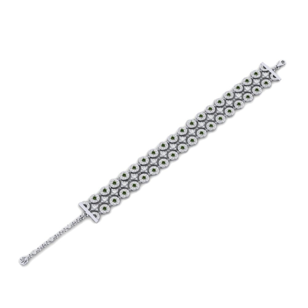 Zafiro Verde Pulsera de Mujer Beleuchtung