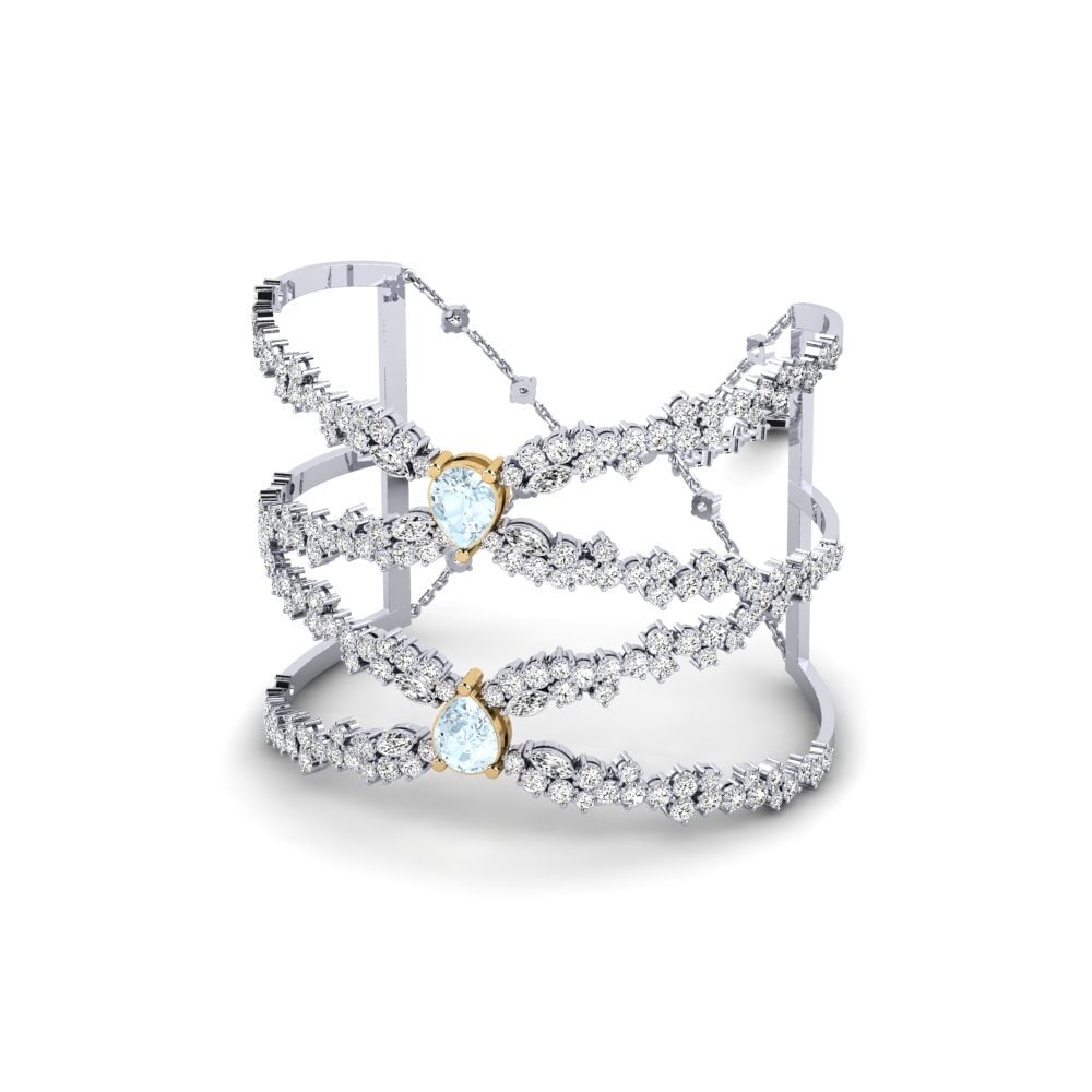 Aguamarina Brazalete de mujer Brillando