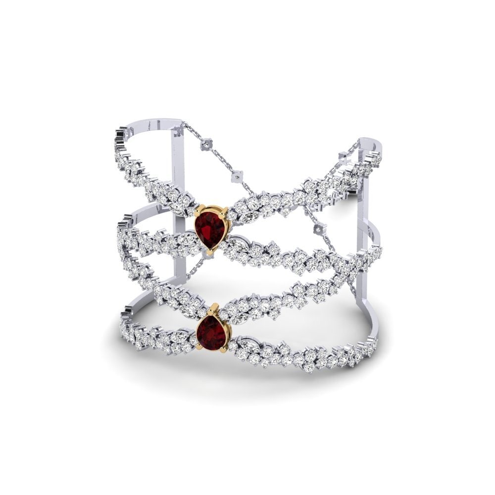 Granate Brazalete de mujer Brillando