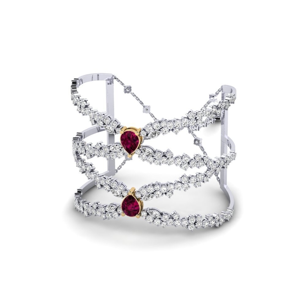 Granate Rhodolite Brazalete de mujer Brillando