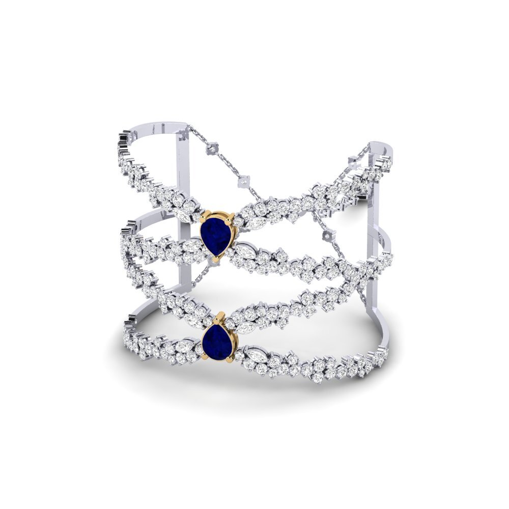 Zafiro Brazalete de mujer Brillando