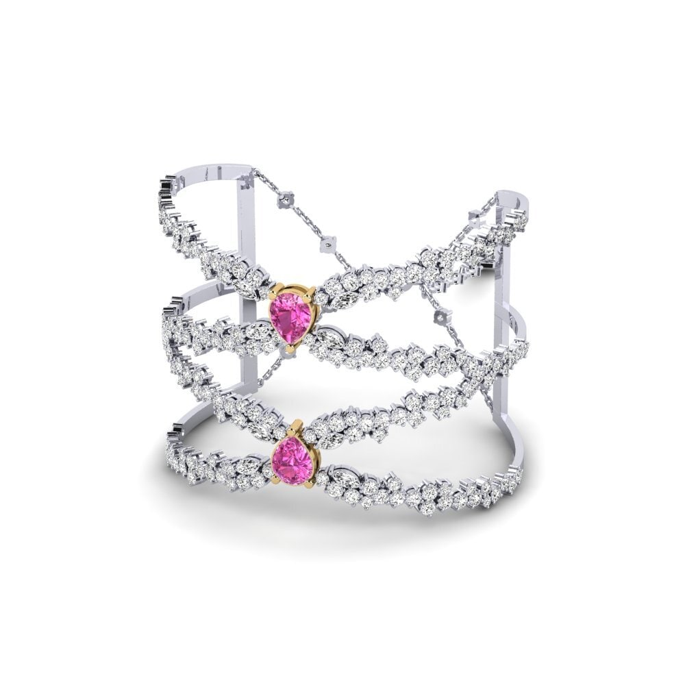 Topacio Rosa Brazalete de mujer Brillando