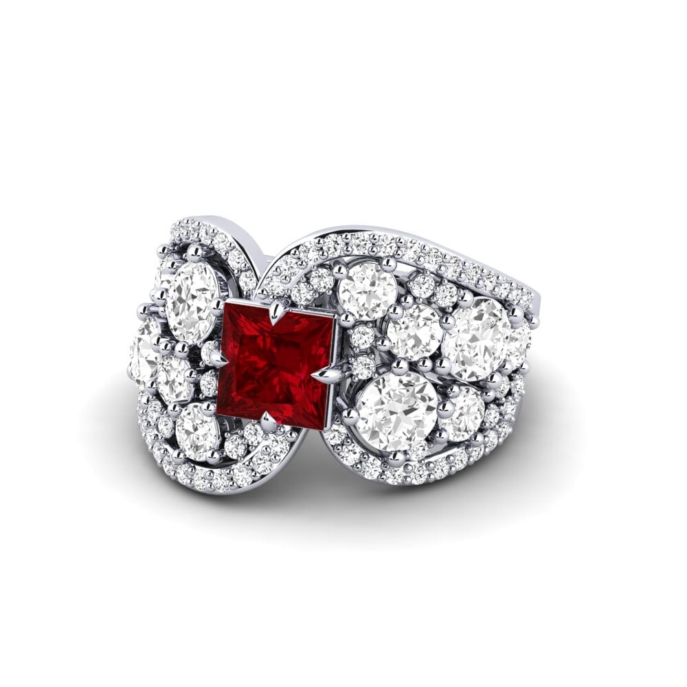 Circonita Roja Anillo Fluir