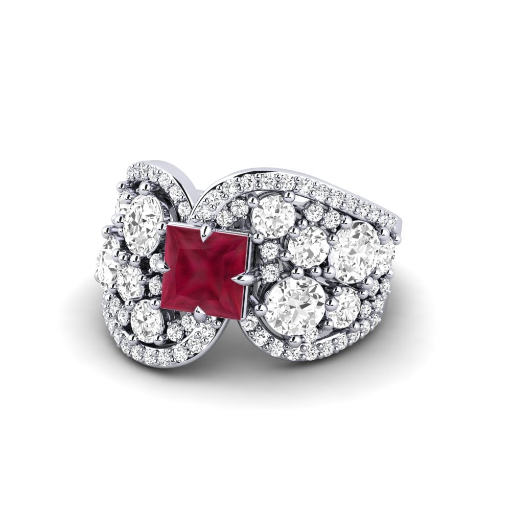 Rubí Anillo Fluir