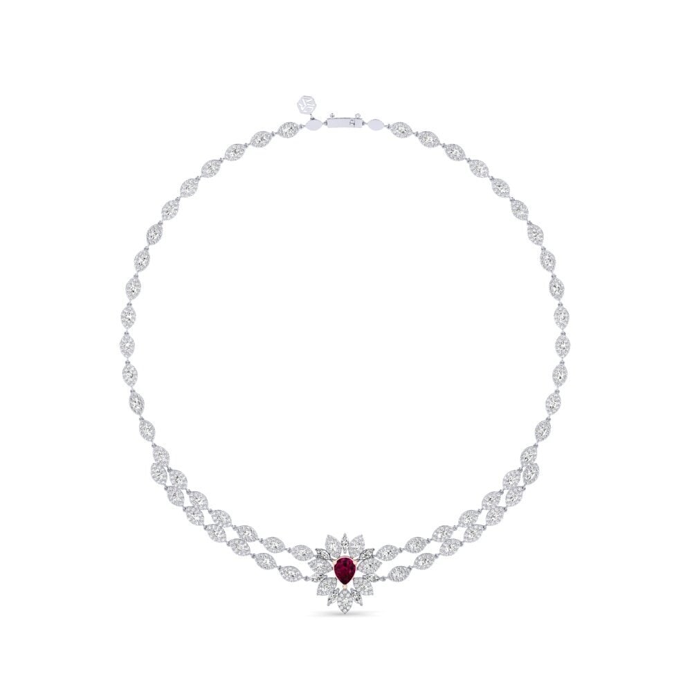 Granate Rhodolite Collar Flut