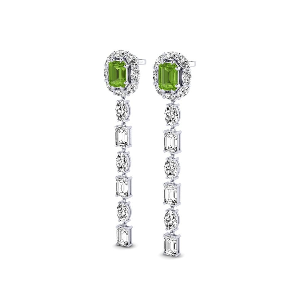Oro Bianco 375 Peridoto Orecchino da donna Inundo