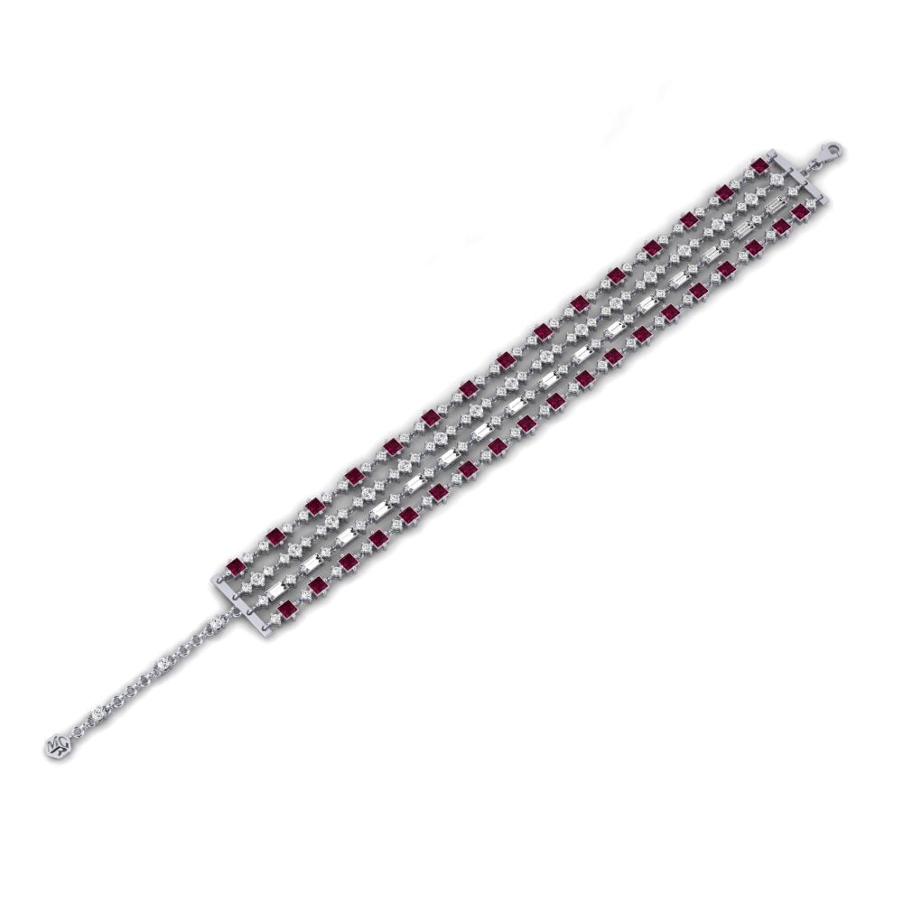 Granate Rhodolite Pulsera de Mujer Kuyenda