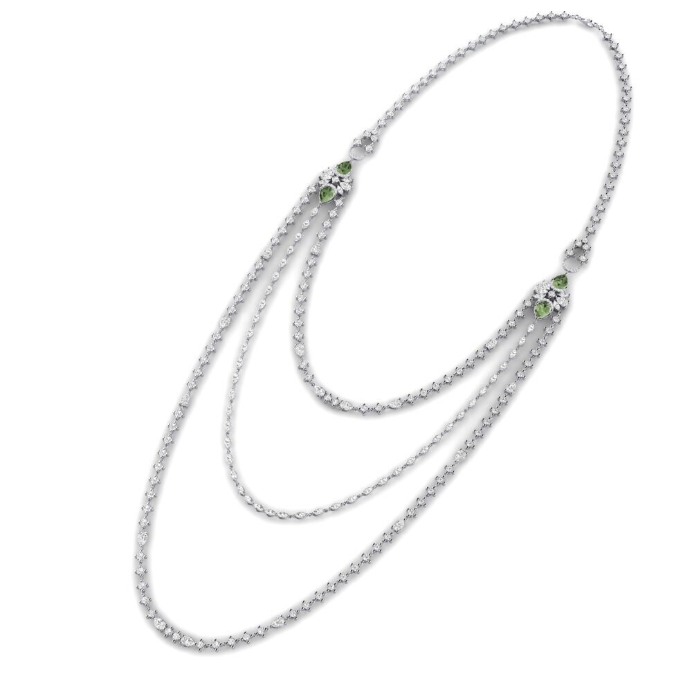 Zafiro Verde Collar de Mujer Lucuawi