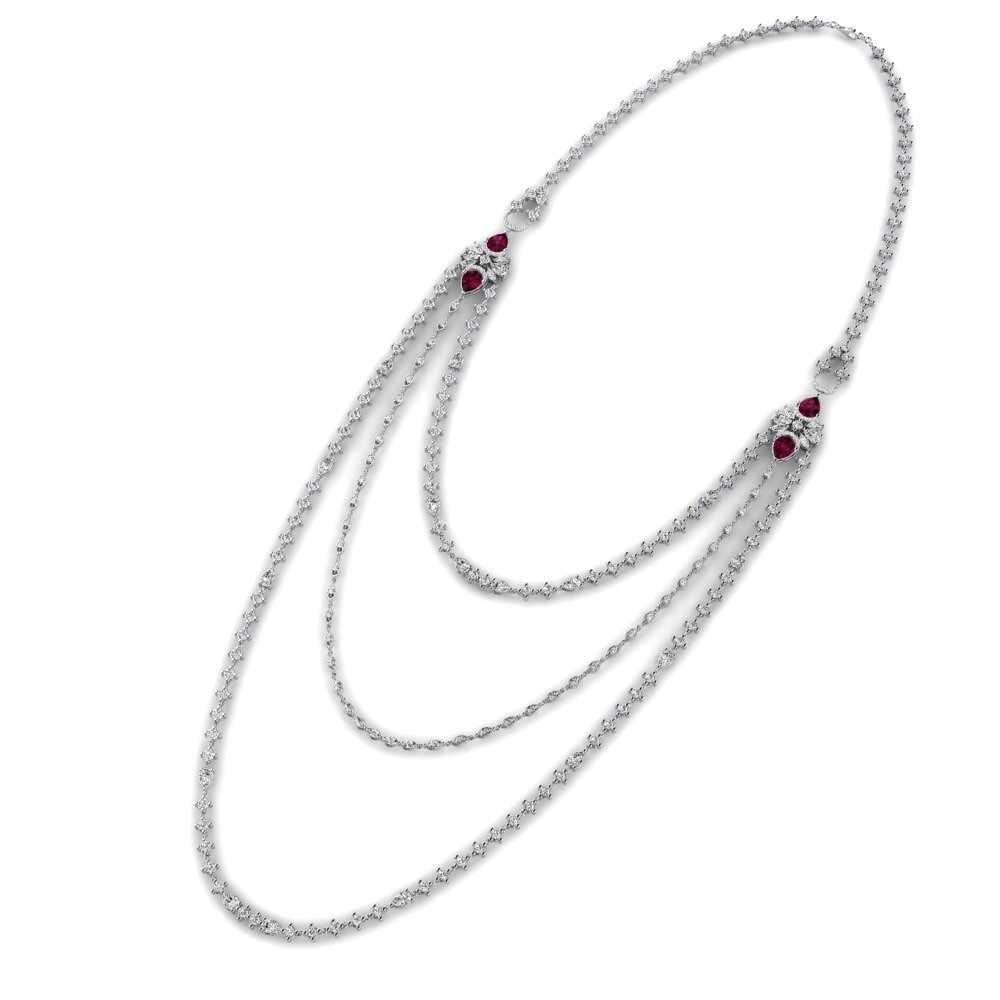 Granate Rhodolite Collar de Mujer Lucuawi