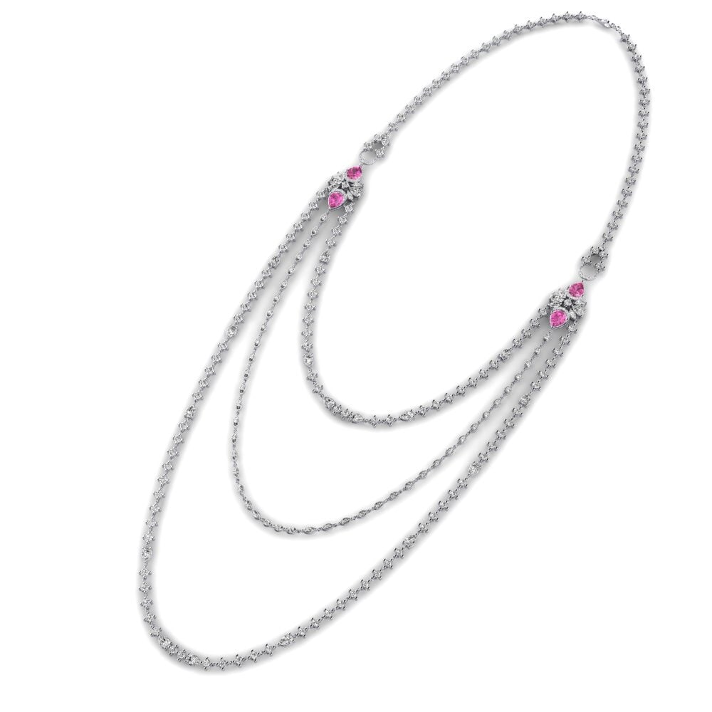 Topacio Rosa Collar de Mujer Lucuawi