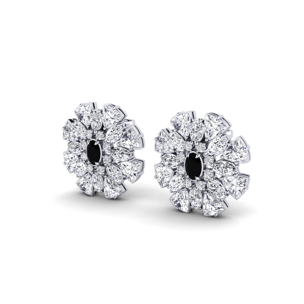 Saphir noir Boucle d'oreille femme Malcesine