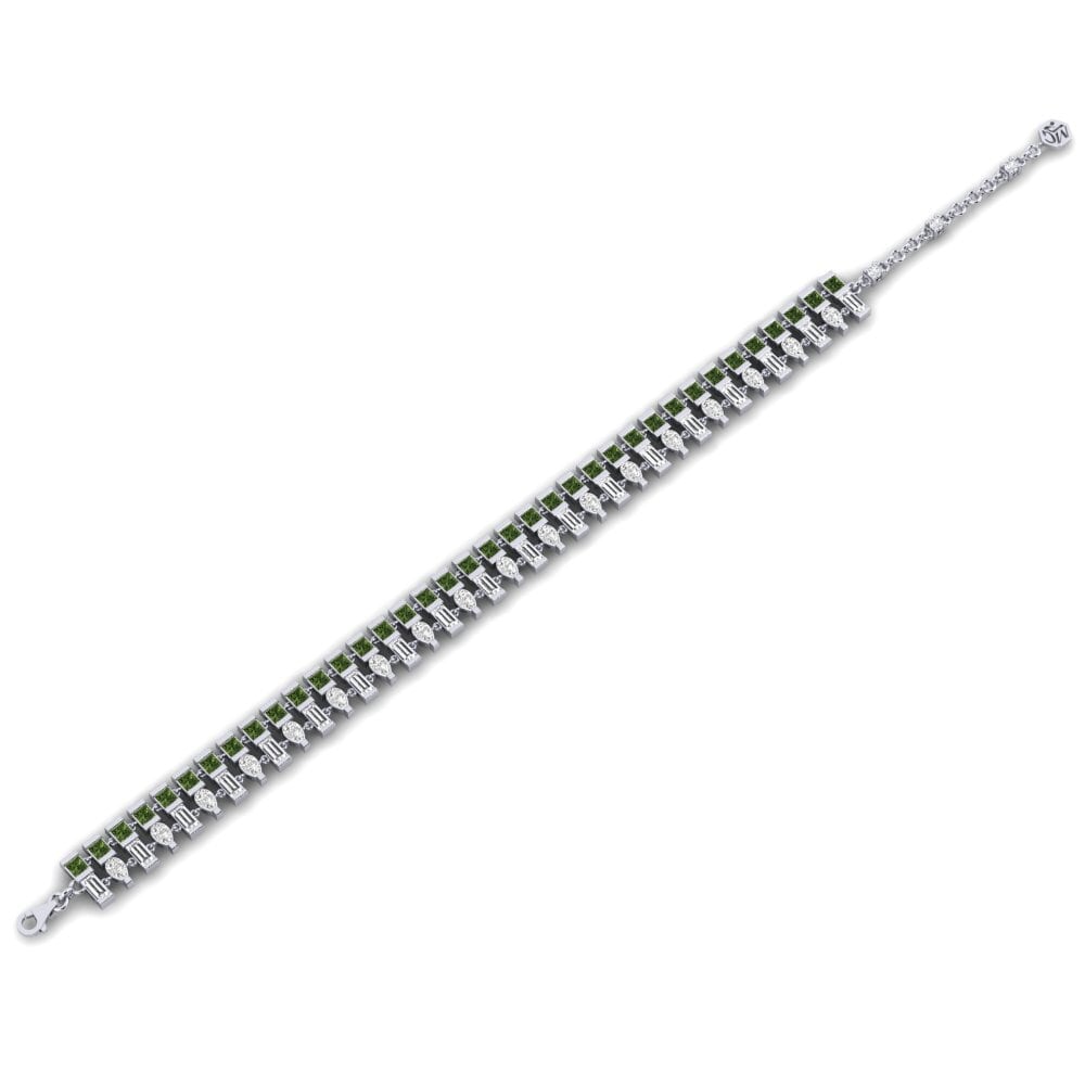 Zafiro Verde Pulsera de Mujer Mirach