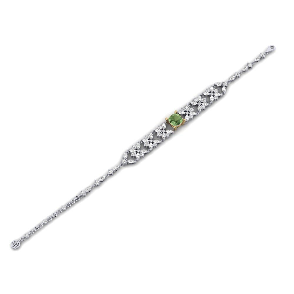 Zafiro Verde Pulsera de Mujer Nashira