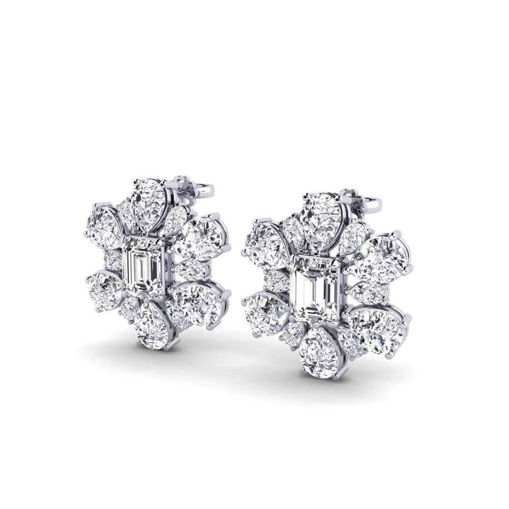 Paladio 950 Diamante Pendiente de mujer Poplava
