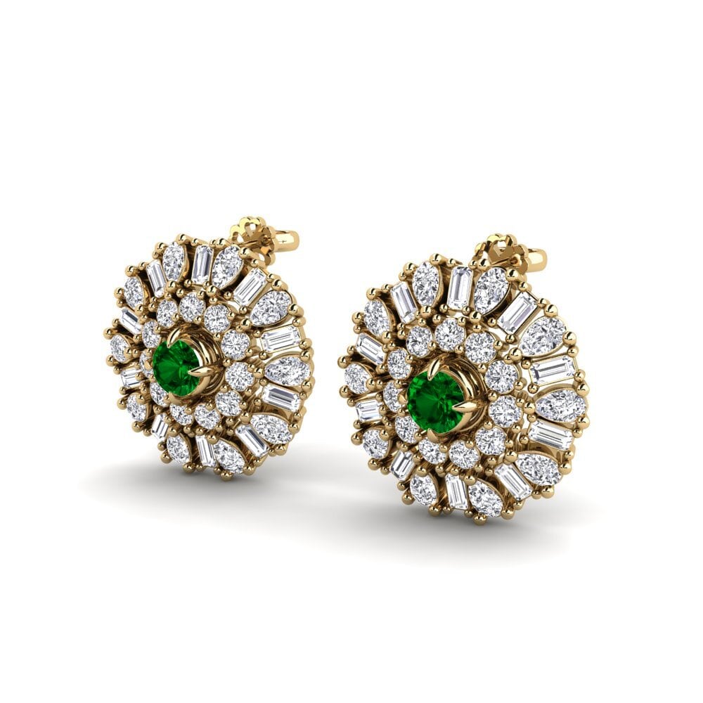 Đá Zirconia Xanh Bông tai nữ Pua