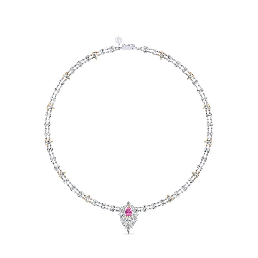Topacio Rosa Collar Teseka