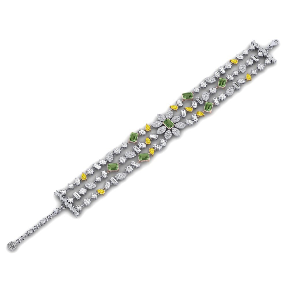 Zafiro Verde Pulsera de Mujer Uholde