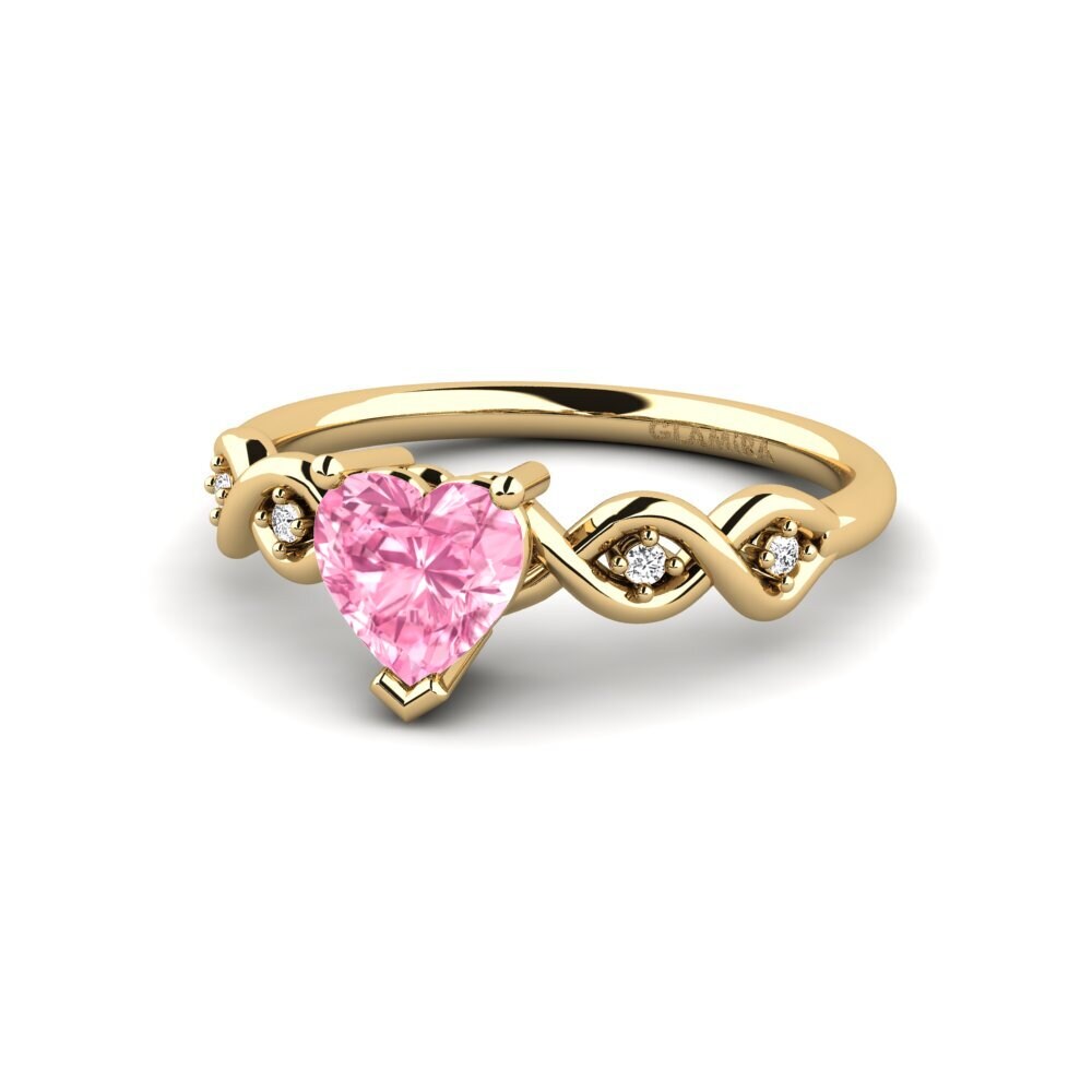 Pink Sapphire Engagement Ring Nisse - Heart