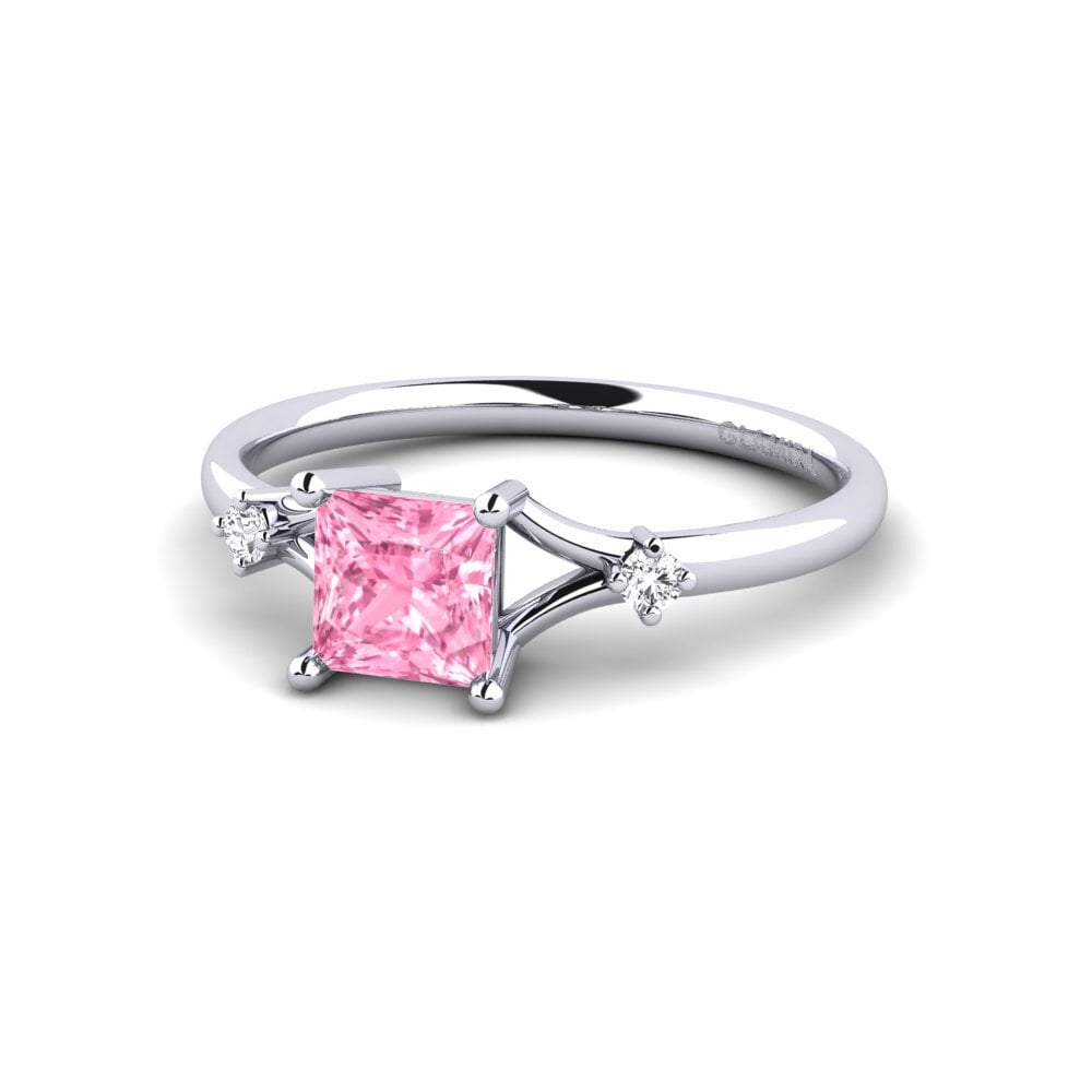 Pink Sapphire Engagement Ring Zephyra - Princess
