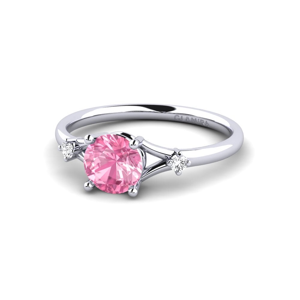 Pink Sapphire Engagement Ring Zephyra - Round