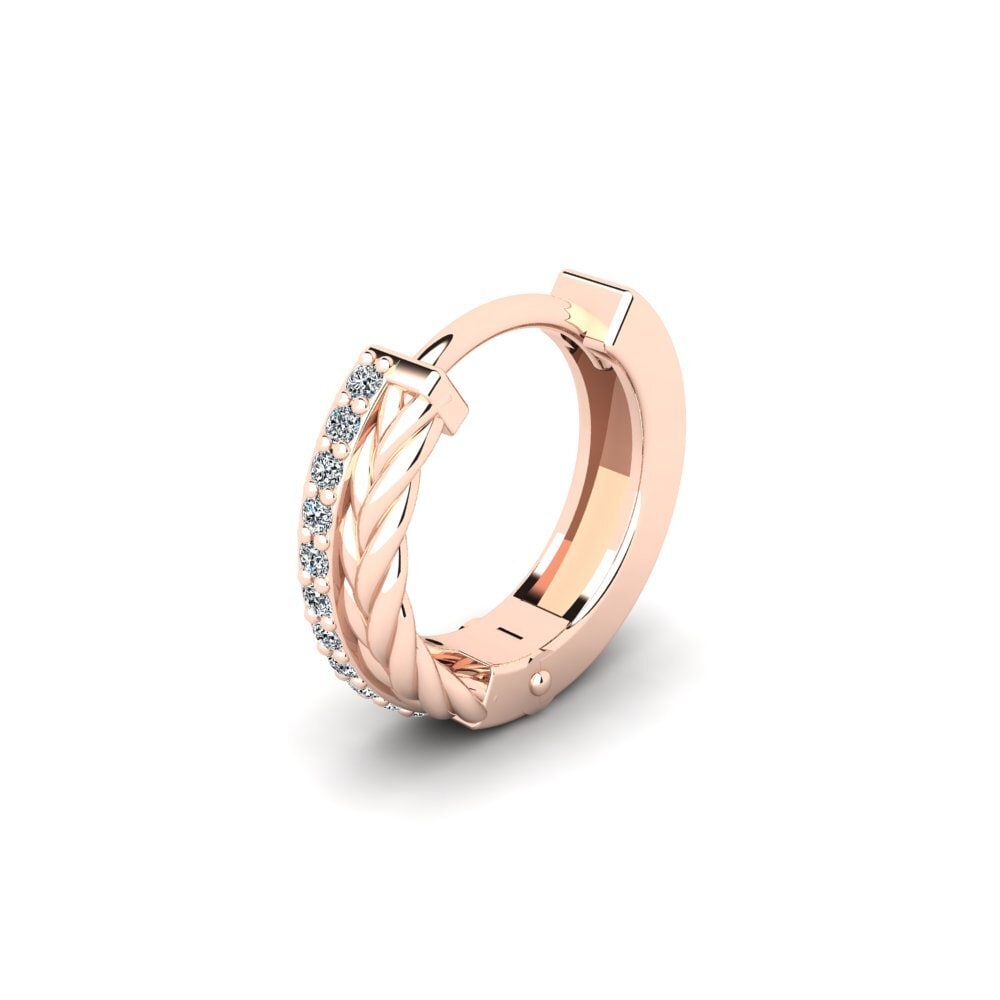 9k Oro Rosa Circonita Pendiente para hombre Augronne