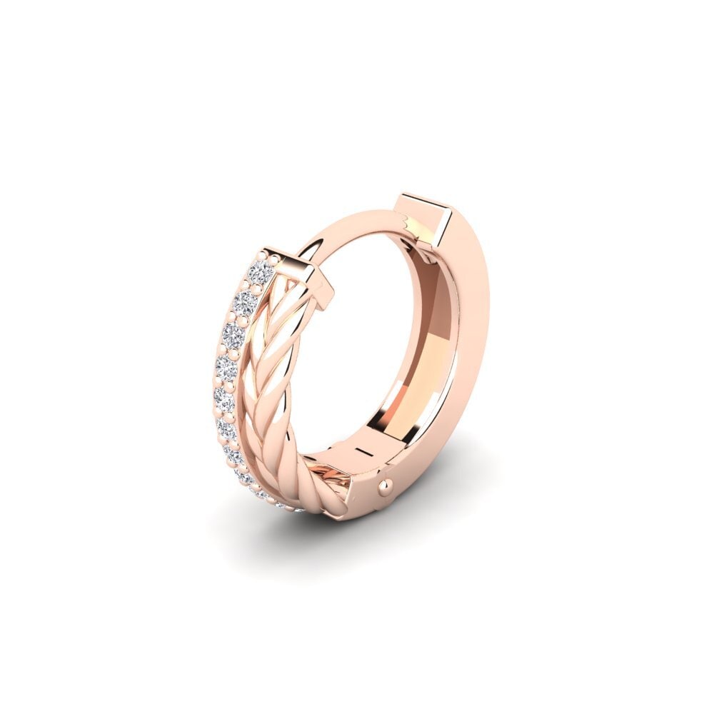 9k Oro Rosa Diamante cultivado en laboratorio Pendiente para hombre Augronne