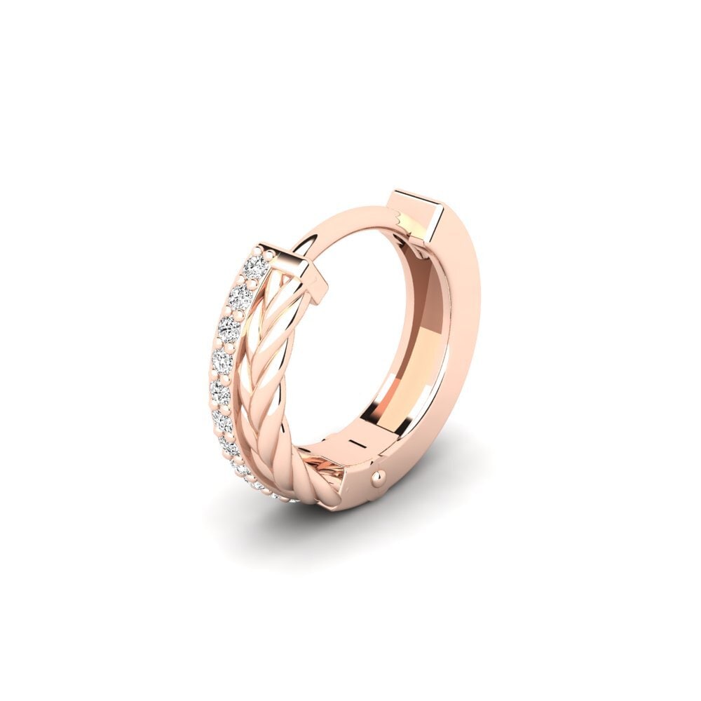 14ct Rose Gold Moissanite Men's Earring Augronne