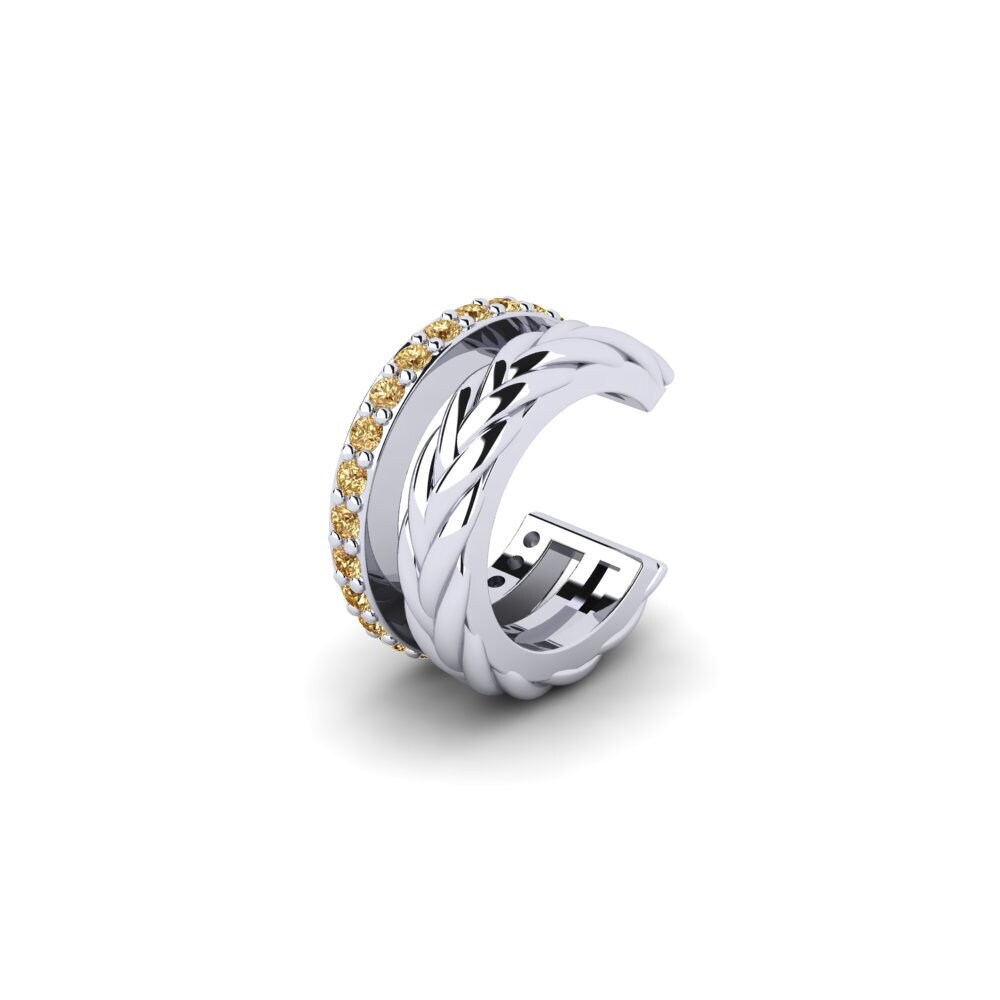 925 stříbro Hnědý diamant Pánská manžeta na ucho Auroue