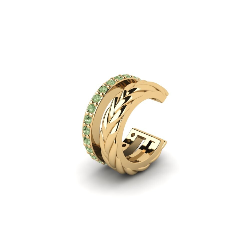 14ct Yellow Gold Green Diamond Men's Ear Cuff Auroue