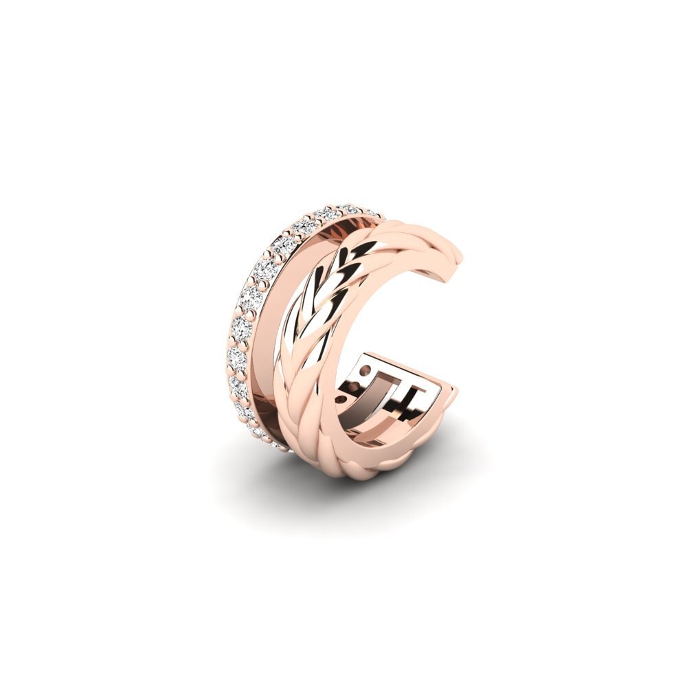 14ct Rose Gold Moissanite Men's Ear Cuff Auroue