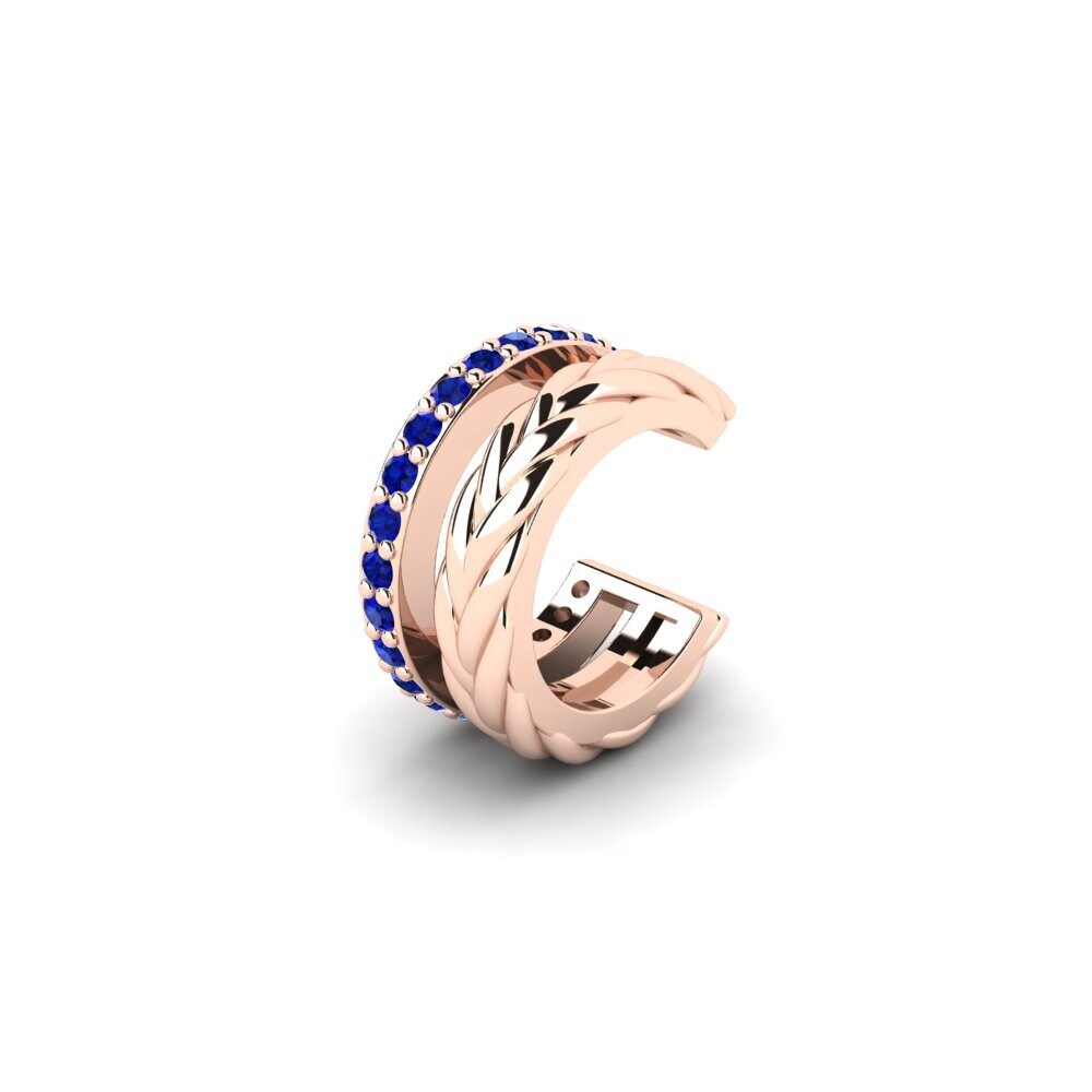 14ct Rose Gold Sapphire Men's Ear Cuff Auroue