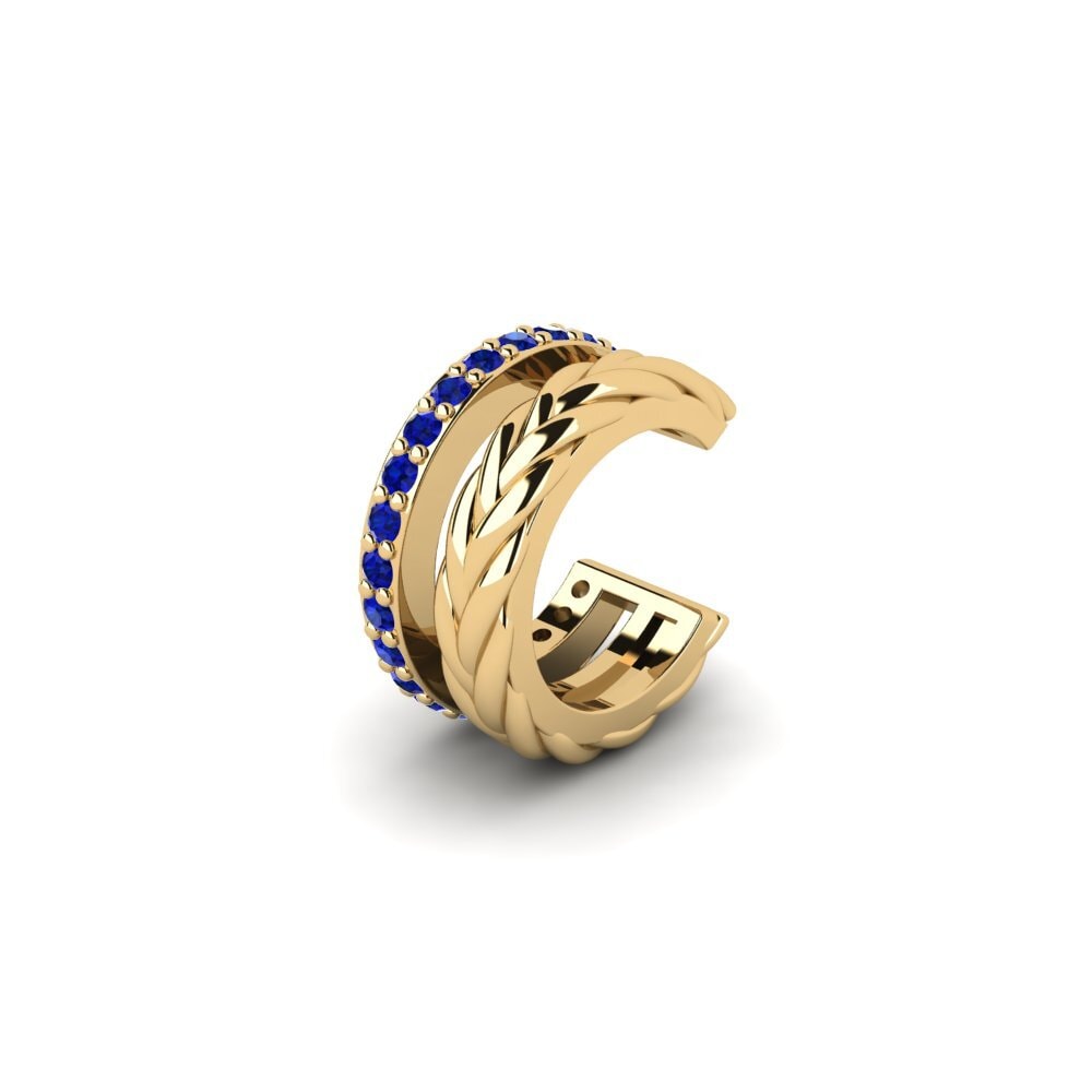 18ct Yellow Gold Sapphire Men's Ear Cuff Auroue