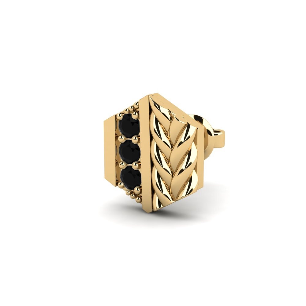 Black Onyx Men's Earring Chinon - B