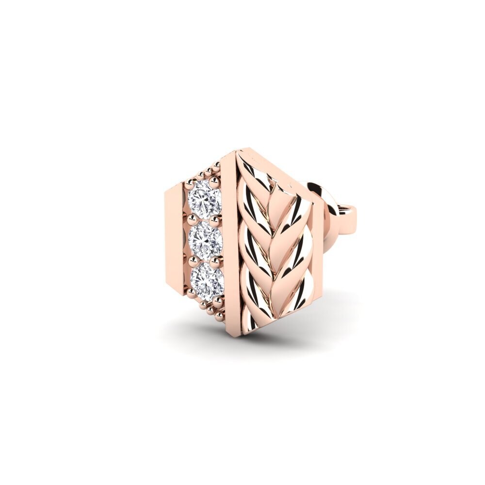 585 Rødguld Diamant Herre øreringe Chinon - B
