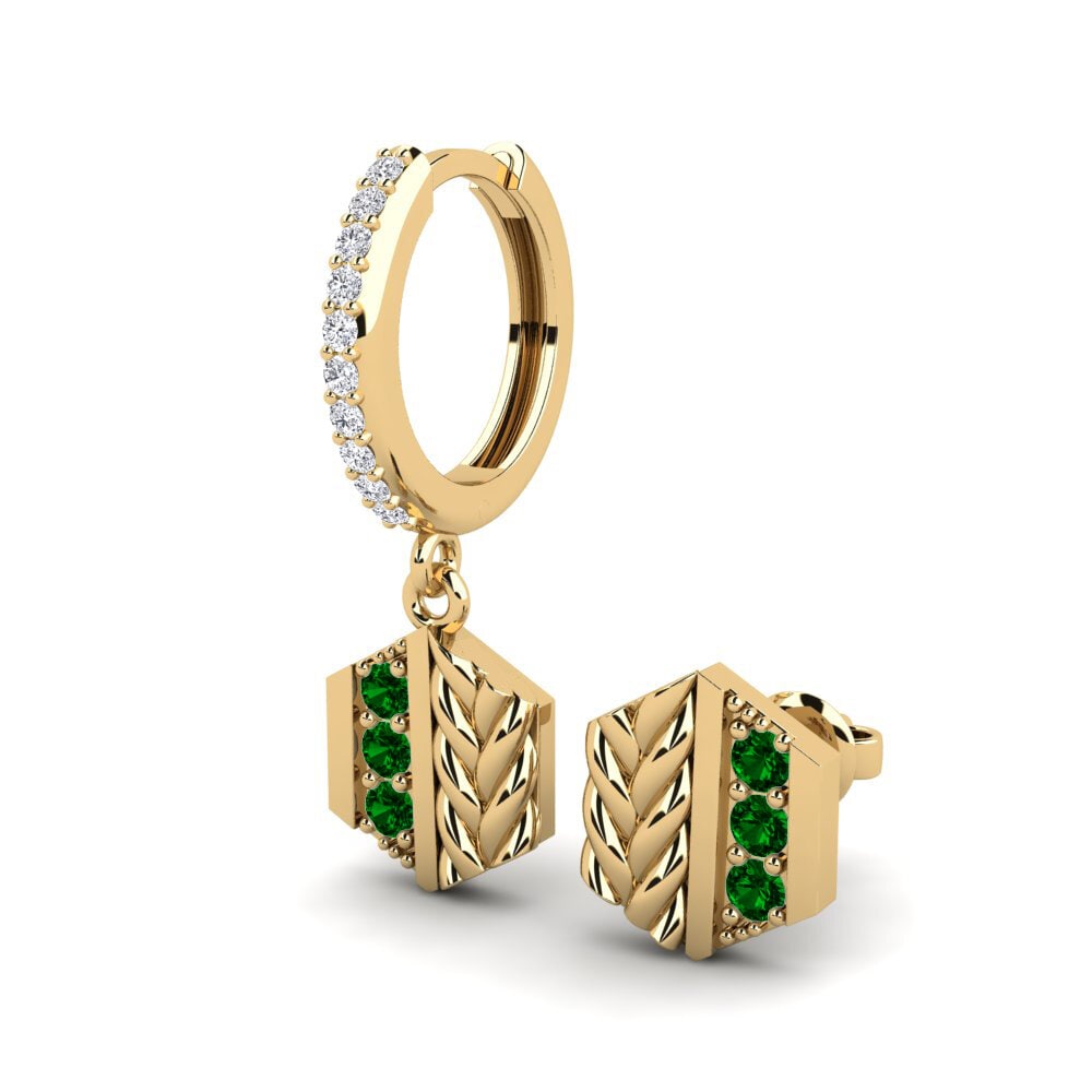Circonita Verde Pendiente para hombre Chinon - SET