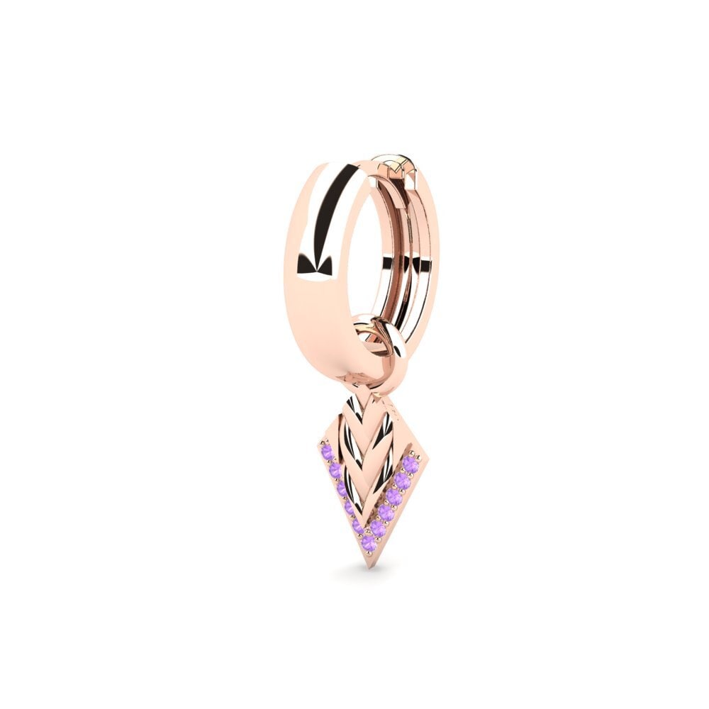 9k Oro Rosa Amatista Pendiente para hombre Clairvaux