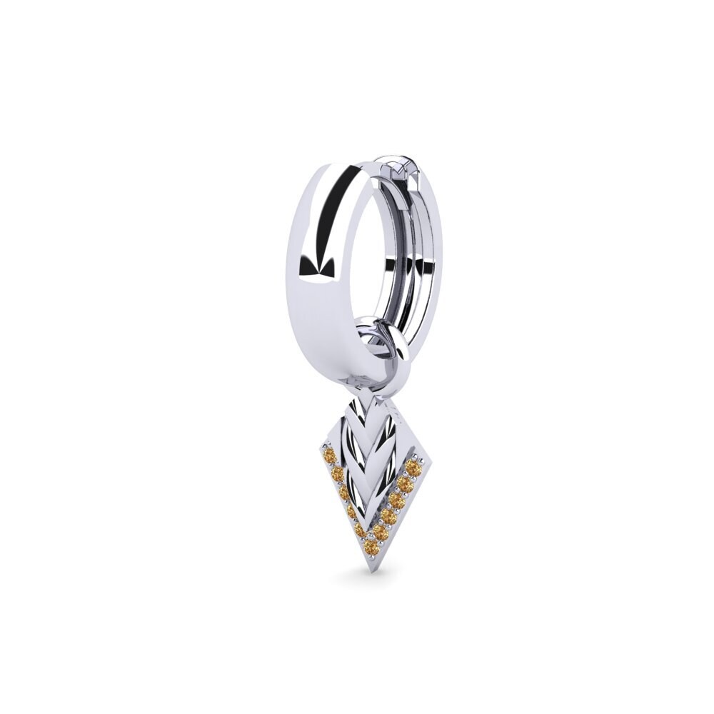 585 Bílé zlato Hnědý diamant Pánské náušnice Clairvaux